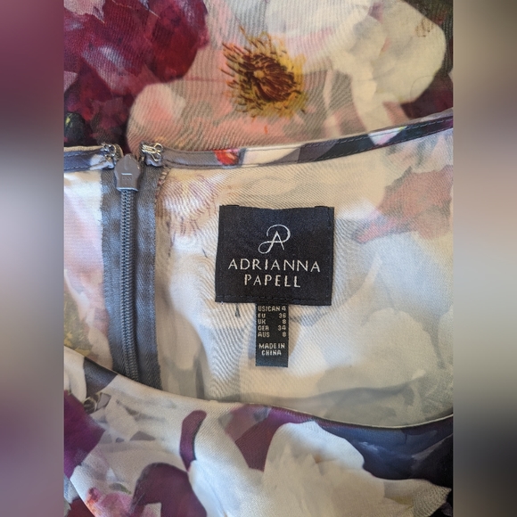 Adrianna Papell floral dress size 4 - Picture 5 of 5
